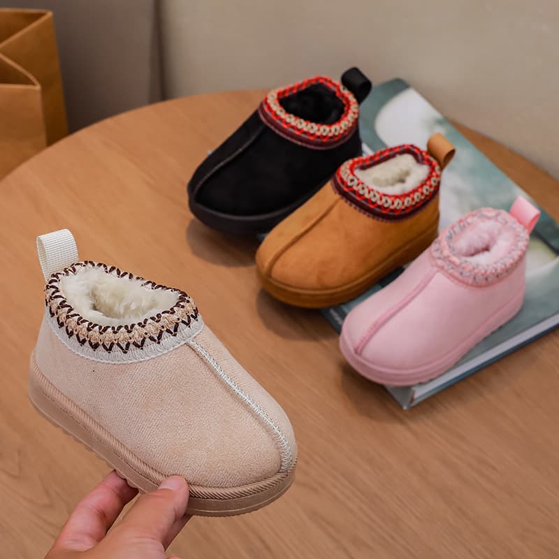 2025 Winter Infant Children's Shoes, Boys' Thickened Warm Cotton Boots, Baby Walking Shoes, Girls' Fashion Snow Boots