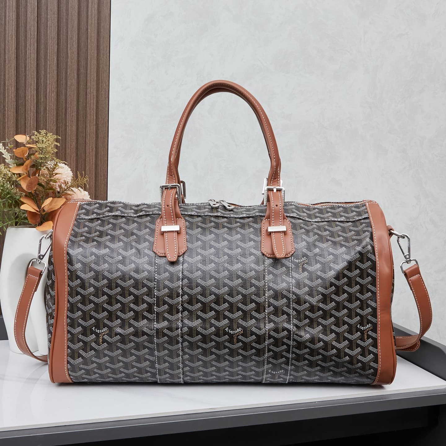 Goya dog tooth large capacity fitness bag travel bag airport bag messenger bag luggage bag Xiaohongshu Douyin same style
