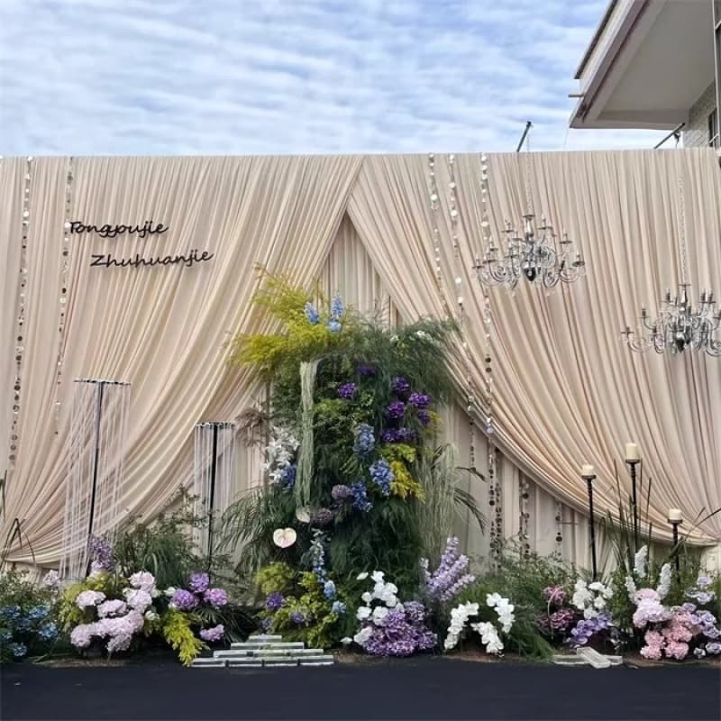 Wedding Stretch Fabric Background Cloth, Cream Style Wedding Draping, Ceiling Decoration Fabric, Dessert Table Cloth