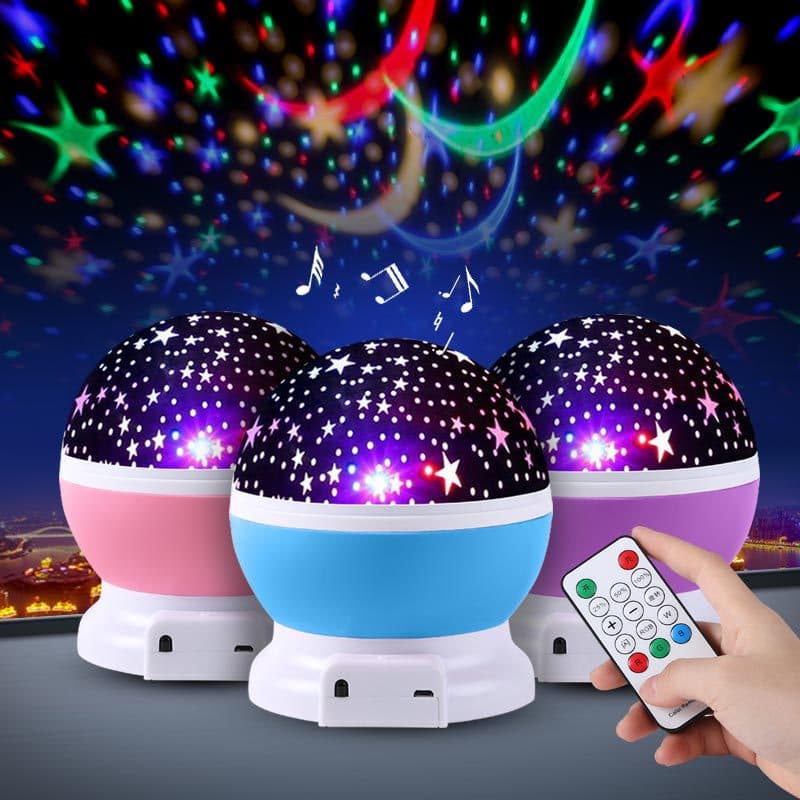 Fantasy Rotating Bluetooth Speaker Starry Night Light LED Remote Control Music Starry Sky Light Projector Amazon