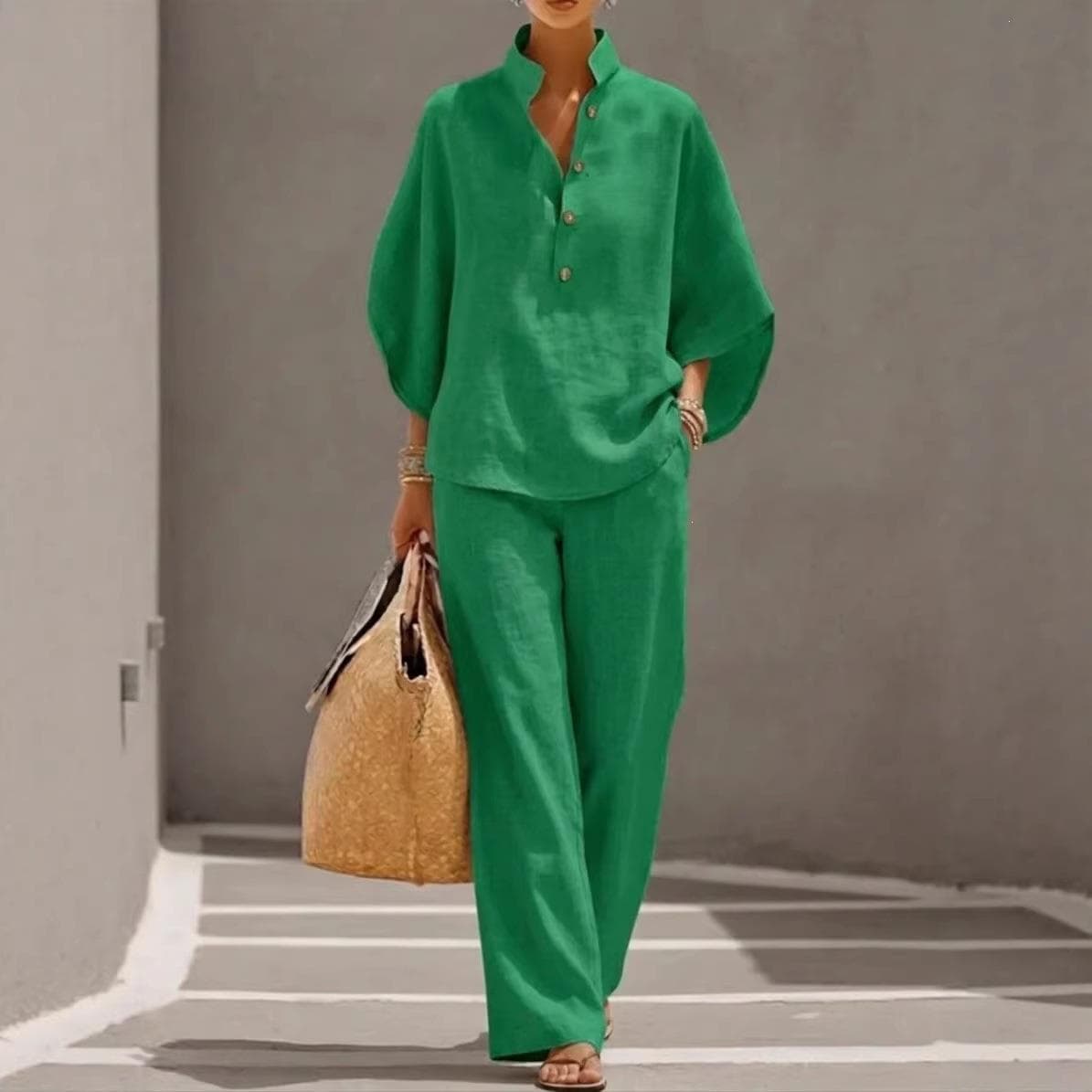 New Women's Shirt Set Premium Linen 2026 Casual Urban Set Independent Station Women's Clothing AliExpress
