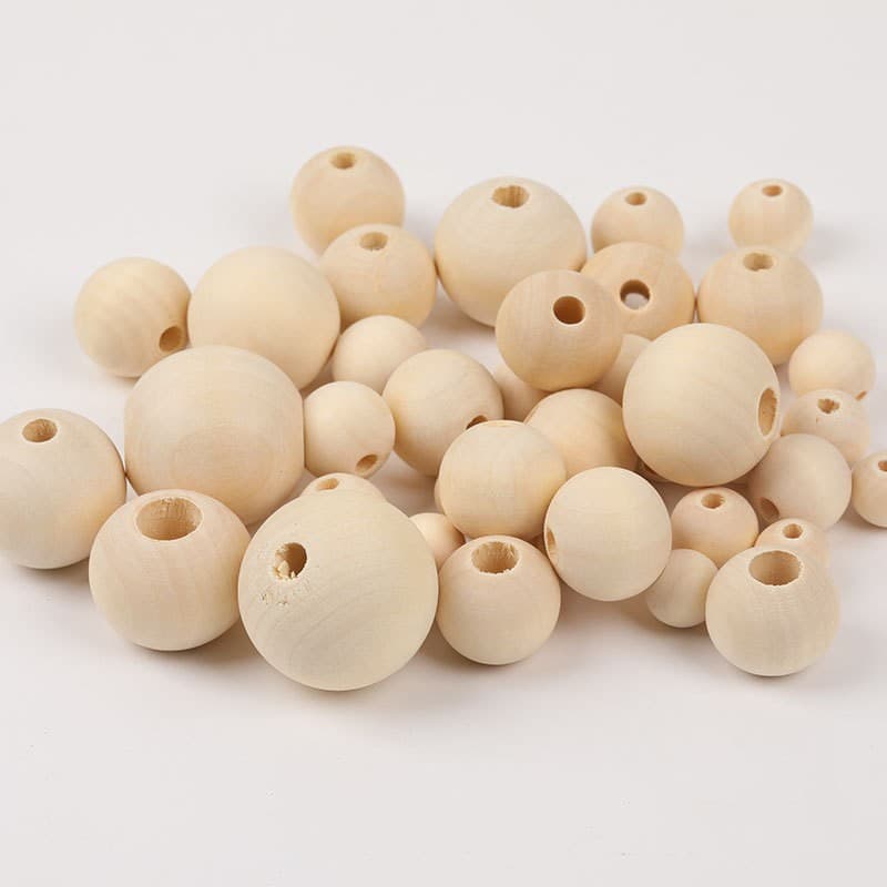 Wood beads with holes diy material rope net wood beads cushions large hole wood beads luggage wood beads loose bead accessories