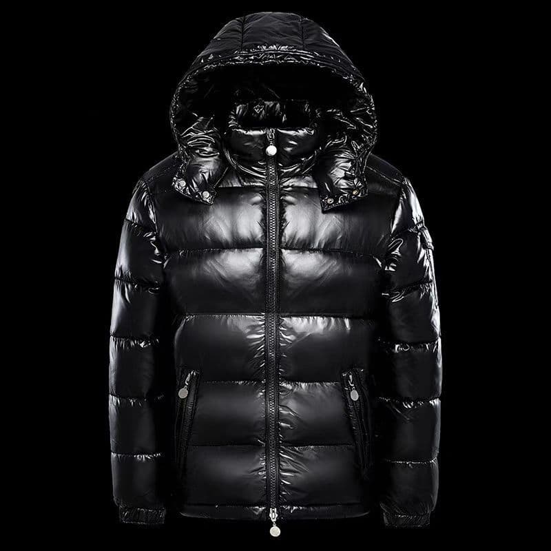 New Couple Glossy Down Jacket Men Women Fashion Hooded White Duck Down Winter Warm Trendy Coat