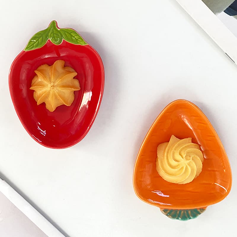 Ceramic Seasoning Plate Home Use Dining Utensils Creative Fruit Shape Condiment Sauce Dish Sushi Salad Dressing Plate