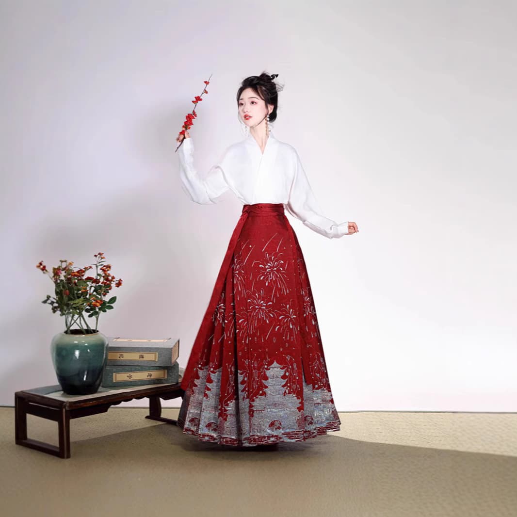 Heming's new original Hanfu women's Ming-made Chinese-style horse-faced skirt for daily wear improved commuting new Chinese style all-match suit