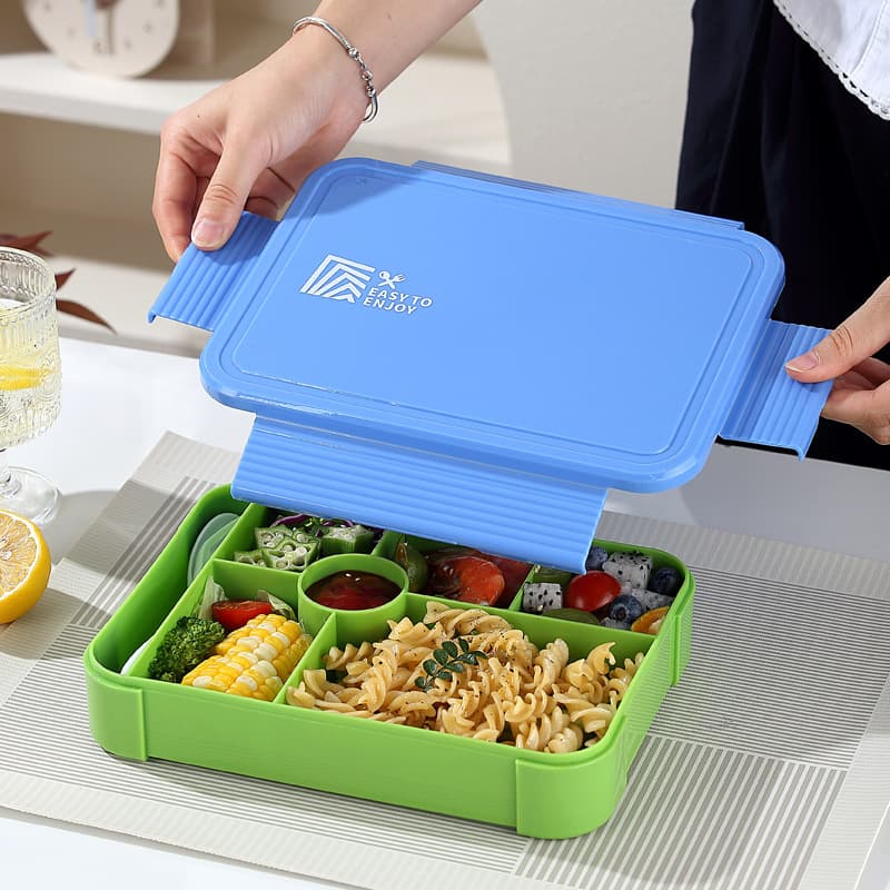 Lunch Box for Office Workers and Students, Sealed Portable Microwave-Safe Divided Meal Prep Container, Compartment Bento Box, Fruit Box, Food Container