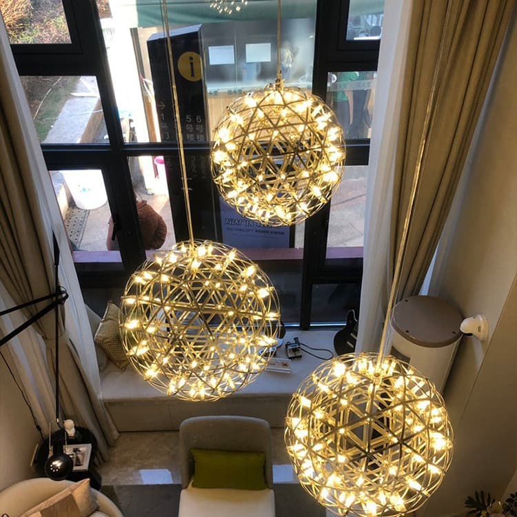 Commercial Outdoor Courtyard Hanging Ball Lamp Decorative Atmosphere Lighting Scenic Round Ball Lamp Tree Hanging Light