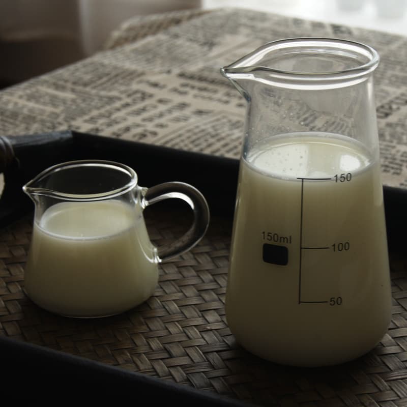 Mini Capacity Coffee Milk Cup Italian Style Milk Jug Espresso Milk Tank Coffee Measurement Cup High Borosilicate Glass Ins Style