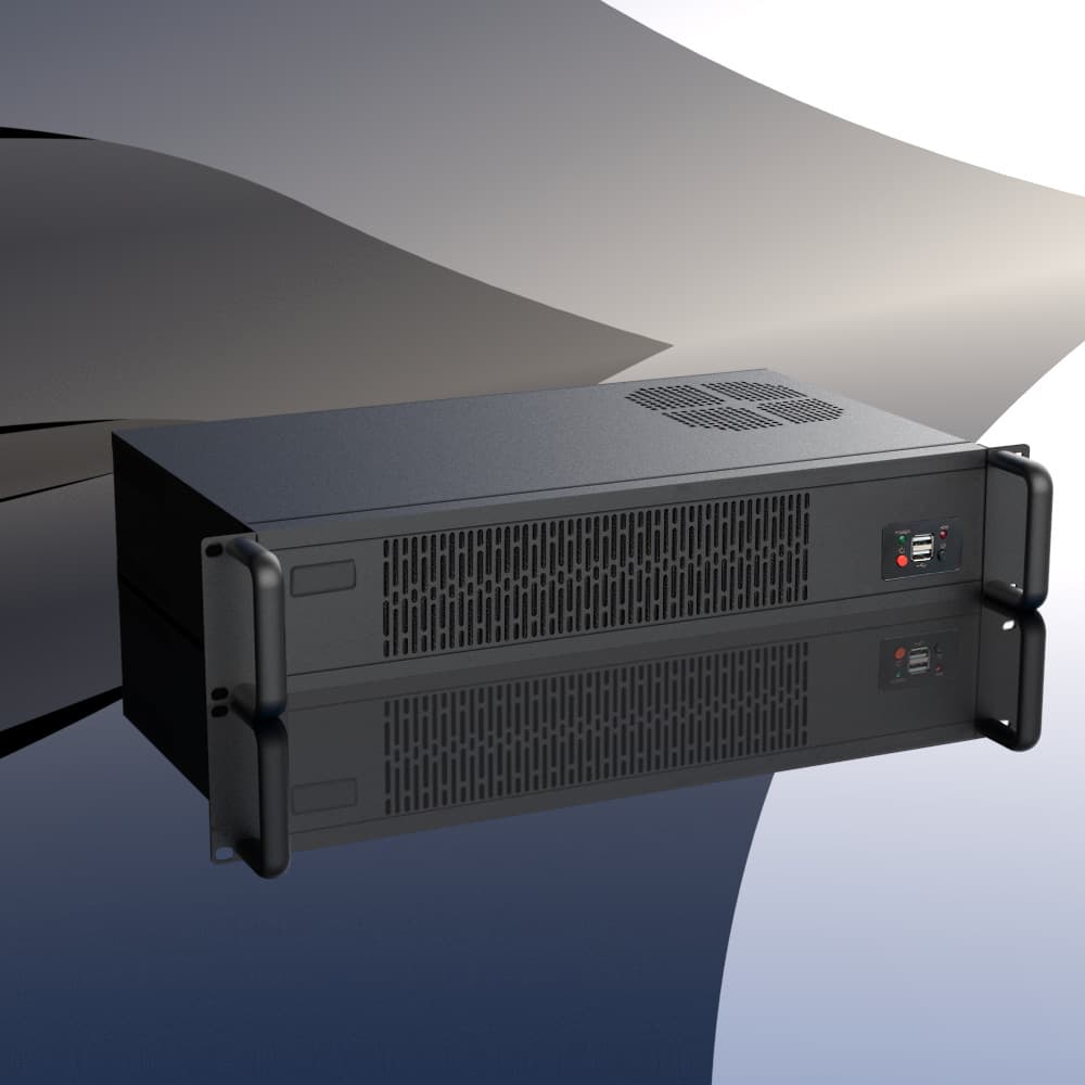 Factory Custom 2U Industrial Chassis Short Mini 280MM No Mold Laser Cut Thick Plate Industrial Black