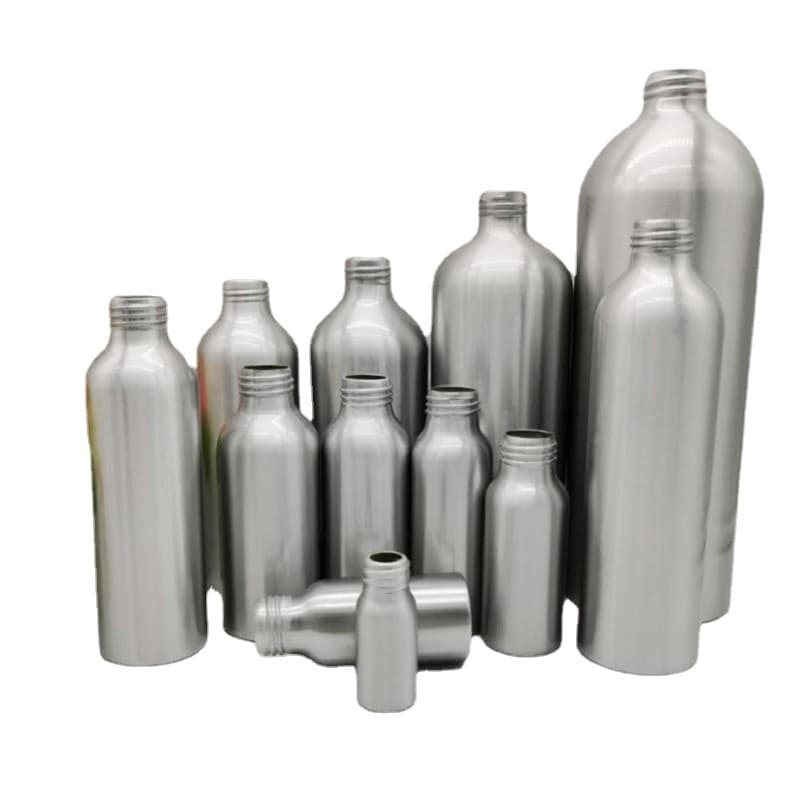 30ml100ml200ML screw aluminum bottle round silver chemical essential oil raw material perfume packaging hospital dropper