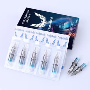 Disposable tattoo integrated needle, tattoo needle, microblading needle, tattoo cartridge needle, Black Bird Gen 1 small blue tattoo