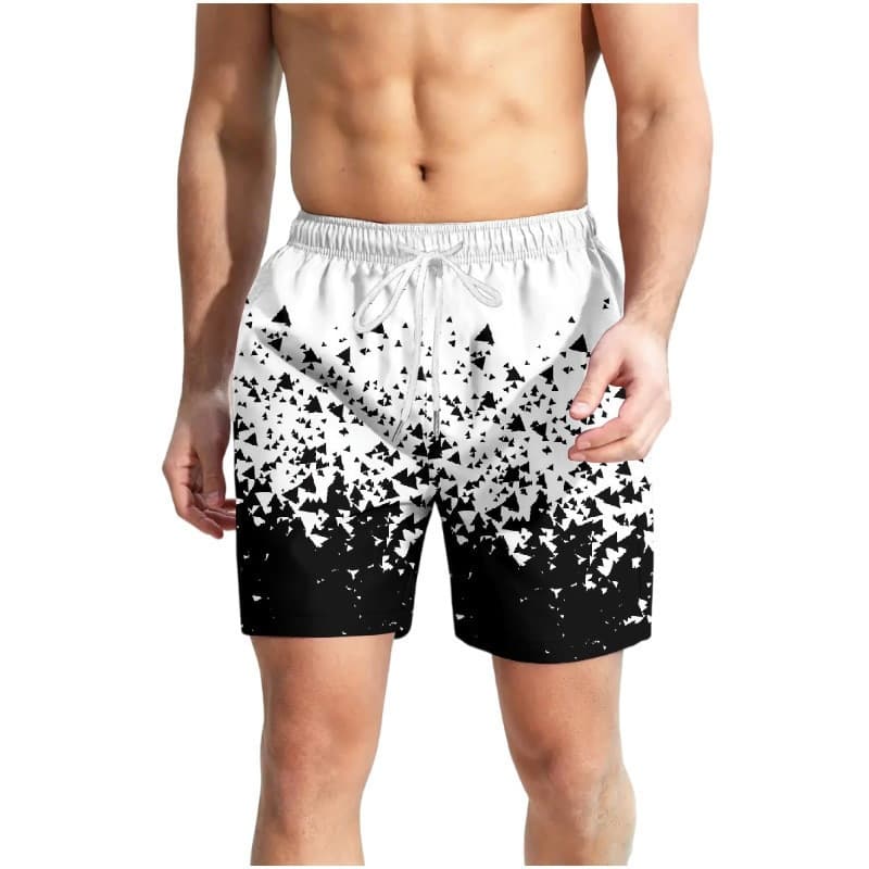 2026 Cross-border European and American Summer Men's Shorts 3D Digital Printing Casual Fashion Beach Pants Surf Shorts