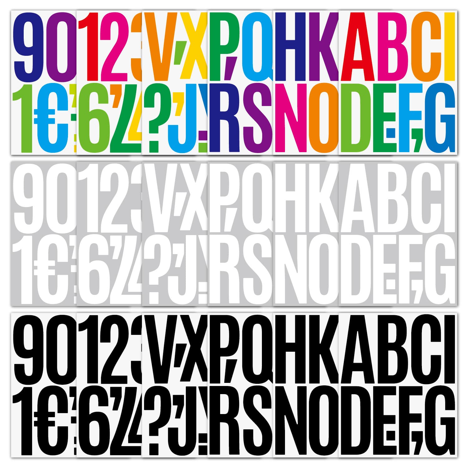5-inch Letter Number Stickers For Home Birthday Party Decorations Car Mailbox Wall Decals Creative Office Stickers