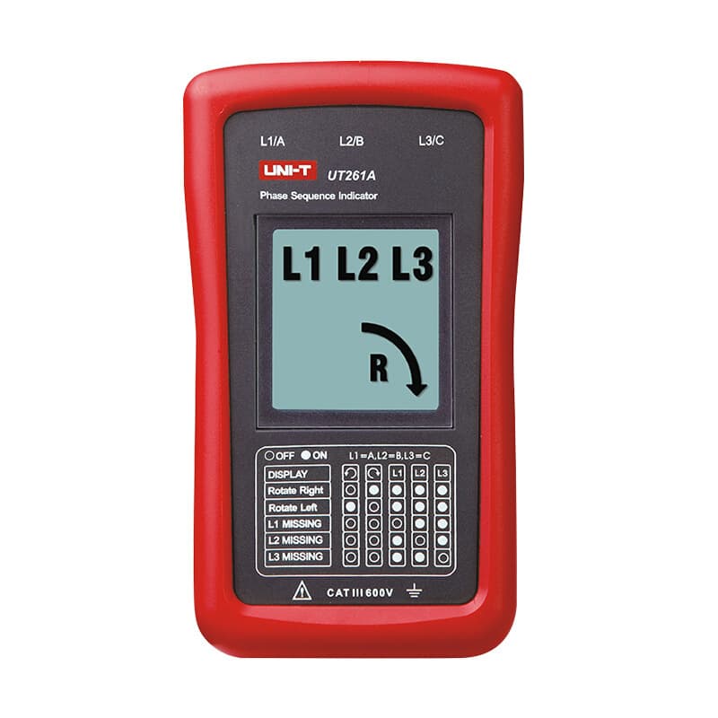 UNI-T UT261A/UT261B Phase Sequence Indicator, Motor Rotation Direction Three-Phase Magnetic Field Phase Loss Measurement Meter