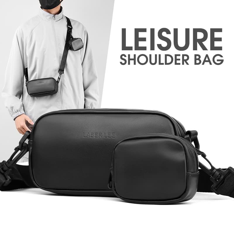 Trendy Casual Shoulder Bag Wholesale Cross-border New Fashion Solid Color Crossbody Bag Trendy Cool Simple Nylon Small Square Bag for Men