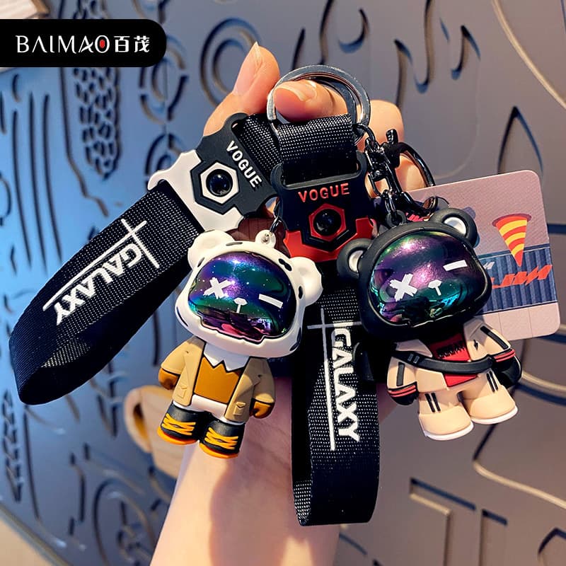 Original Design Drip Glue Trendy Bear Keychain Pendant Unisex Cute Delicate Car Keychain Backpack Decoration