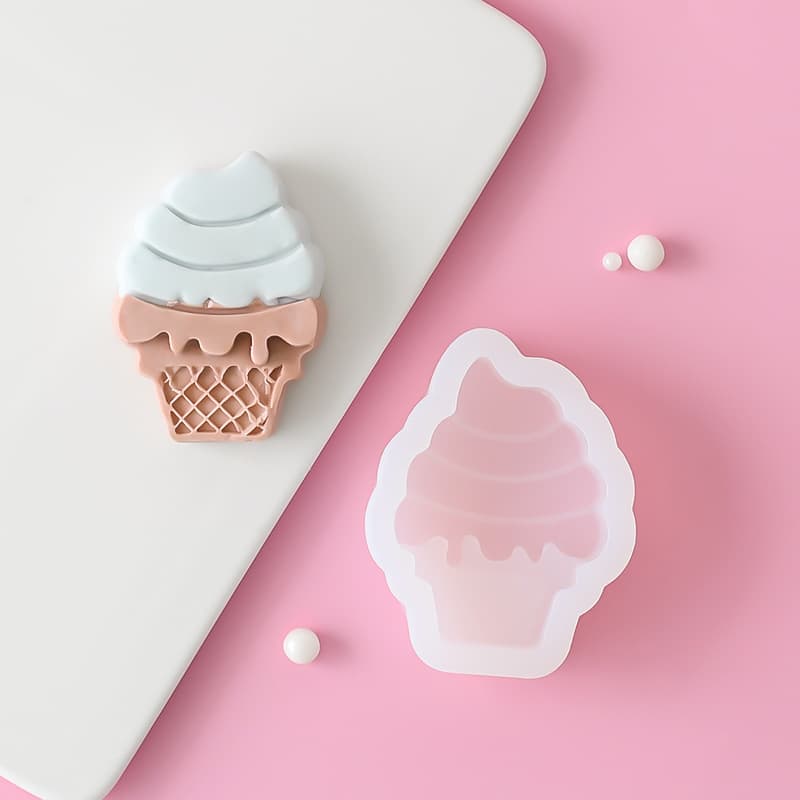 Ice Cream Cone Mold Silicone Popsicle Mousse Mold Handmade Squeeze Mold Cake Decoration
