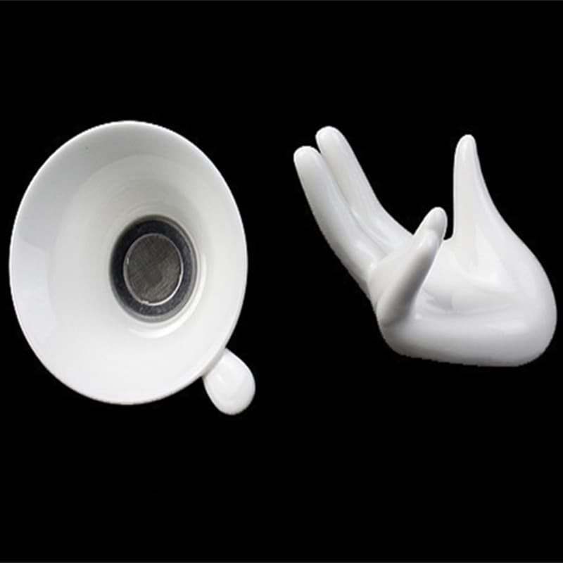 Kung Fu Tea Set Ceramic Tea Strainer Tea Filter White Porcelain Buddha Hand Holder Tea Filter Complete Set Ceramic Filter Tea Strainer Tea Ceremony Accessories