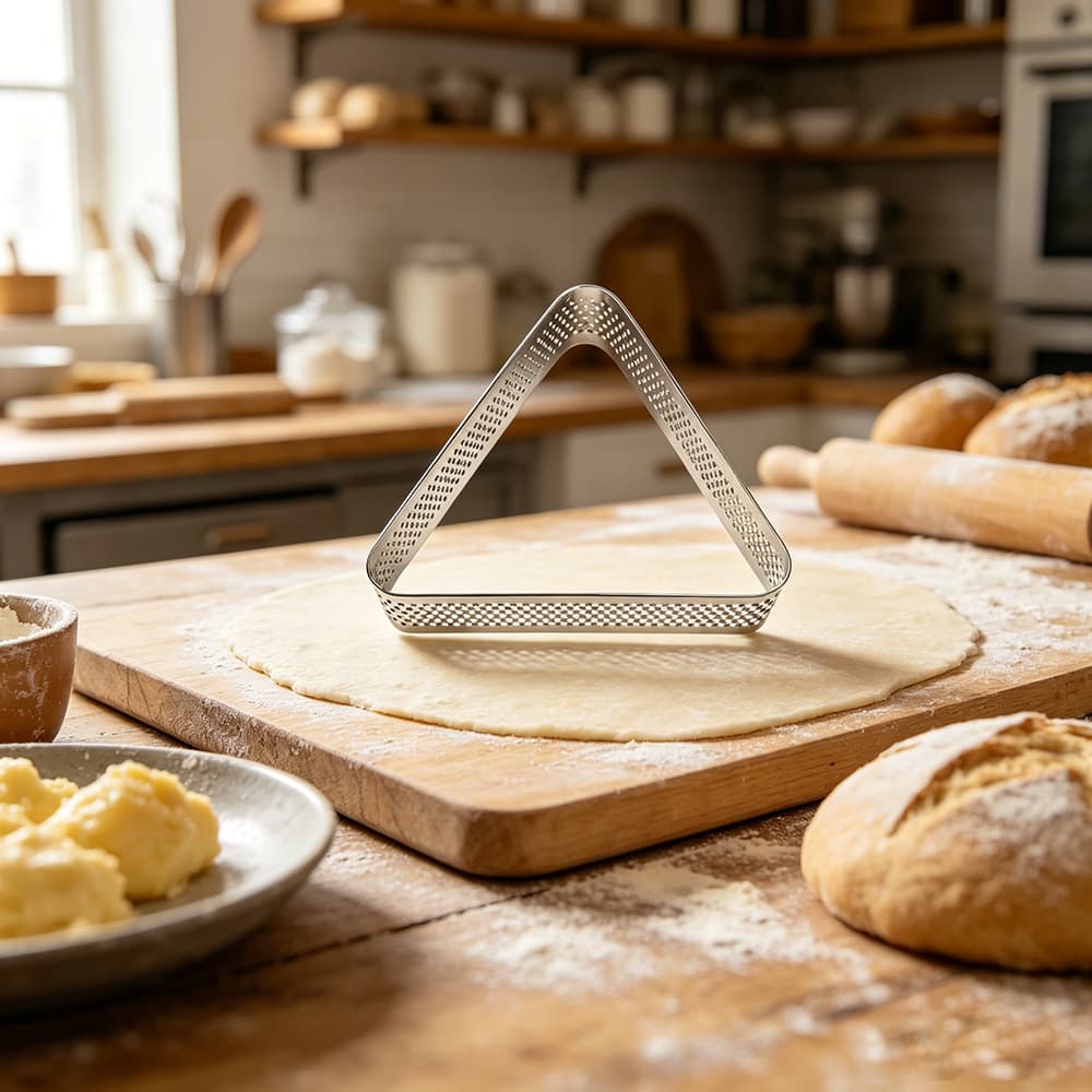 Equilateral triangle cake mold, mousse cake ring, tart pie plate punching 304 stainless steel cheese tower ring