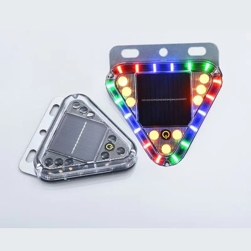 Solar Warning Flashing Triangle Anti-Collision LED Tail Light for Trucks, No Wiring Required, Width Indicator Warning Flashing Light