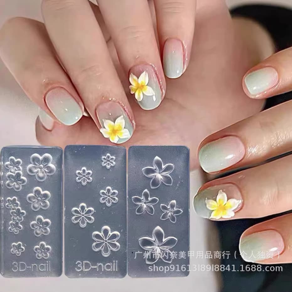 SHINE. Cross-border Nail Art Silicone Mold Early Spring & Summer Ice Flower Rose Five-Petal Flower Ocean Shell Mold