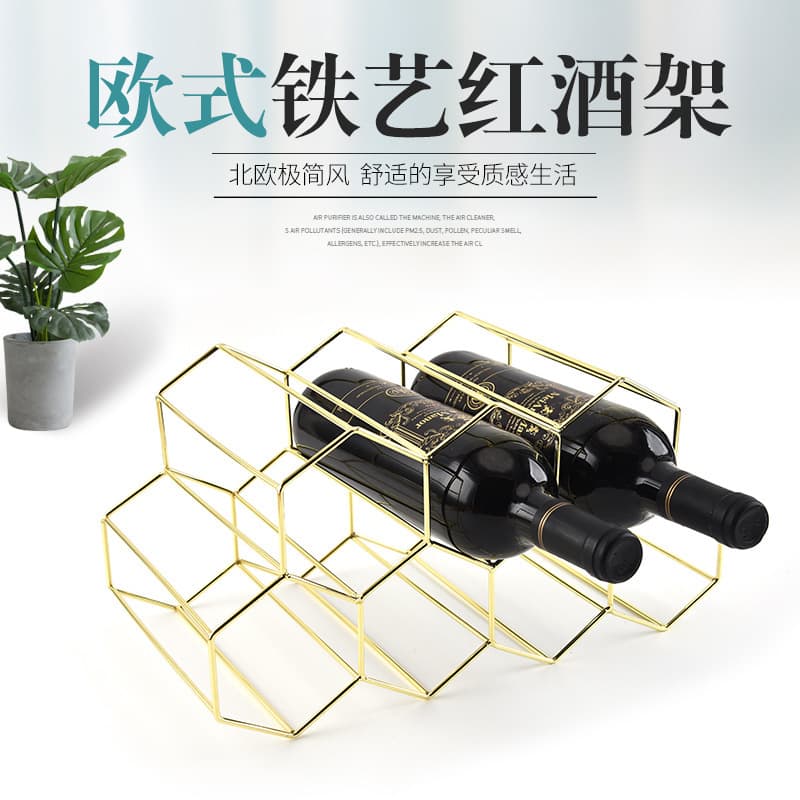 Wrought iron wine rack, wine cabinet, Nordic style, home decor, wine bottle holder, wine cabinet