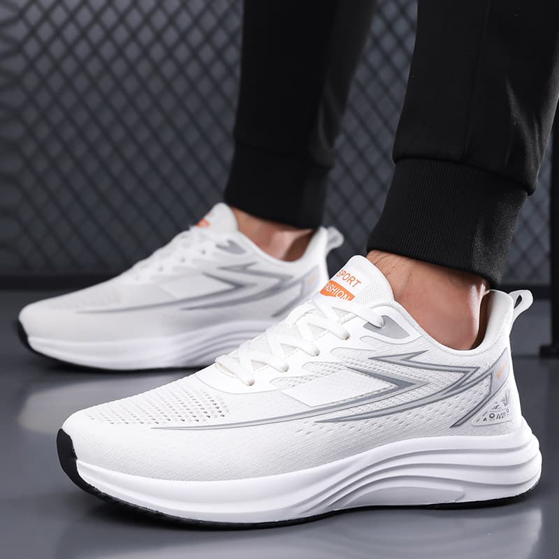 Men's comfortable, fashionable and trendy non-slip lightweight breathable sports running casual shoes soft sole shock-absorbing youth sports shoes