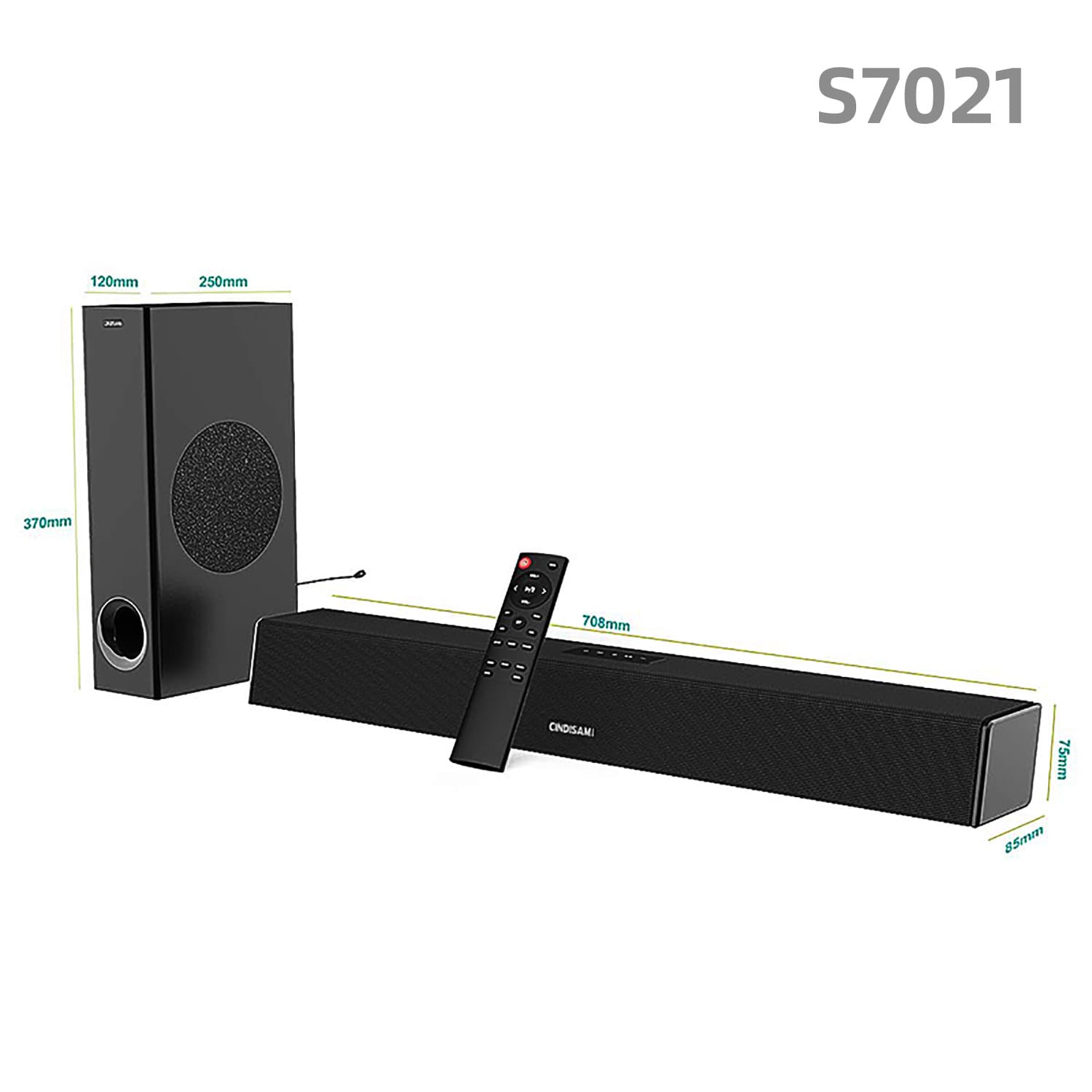Soundbar TV Speaker Wireless Home Theater 120W High Power Bluetooth Audio