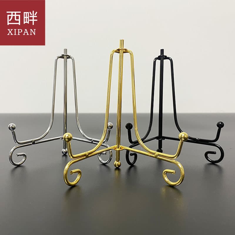 Plate Stand Display Rack, Iron Art Plate Holder Decorative Shelf, Tea Cake Display Stand, Photo Frame Base