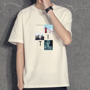 Summer Cotton Men's Short Sleeve T-Shirt Streetwear Versatile Couple Outfit Men's T-Shirt Export Undershirt Logo Custom