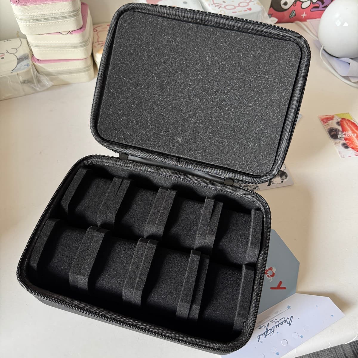 15-Slot Premium Extra-Large Watch Storage Box EVA Watch Organizer Pouch Portable Sponge Slot Zipper Watch Case