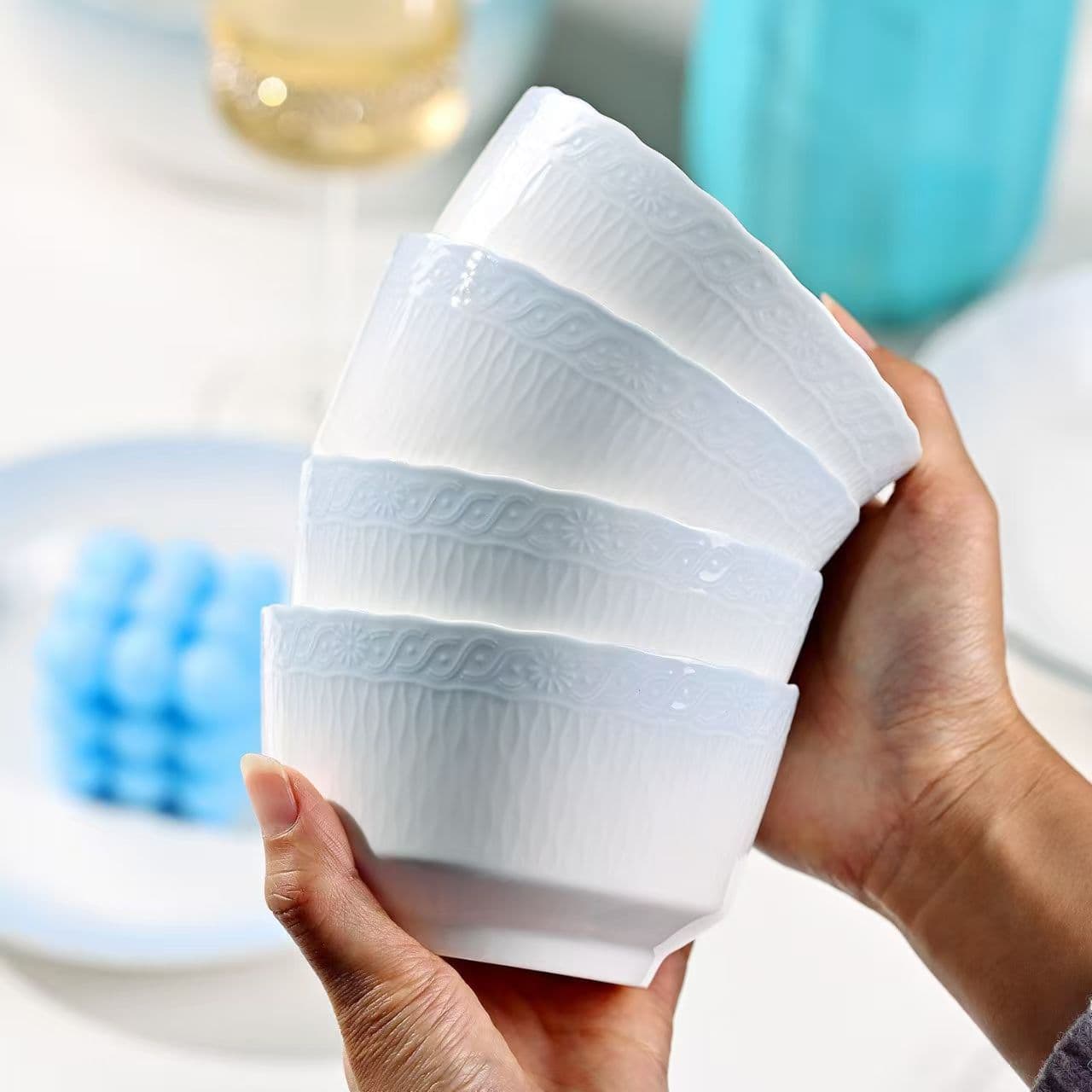 2026 new bowl and dish set, household high-end light luxury bowl and plate, ceramic rice bowl, noodle bowl, soup bowl, tableware