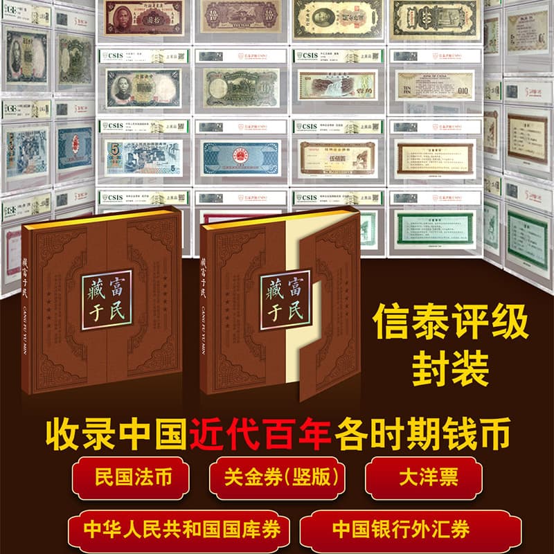 Republic of China Banknote Collection Album, Graded Bank Gifts, Full Set of Gold Certificates, Retro Collectibles for Antique Enthusiasts
