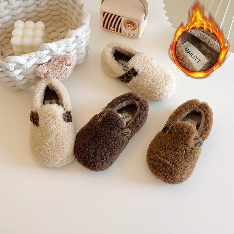 Girls' Furry Shoes 2025 Autumn/Winter New Style Children's Cotton Shoes Girls' Korean Style Warm Fleece Lined Children's Shoes Baby Shoes