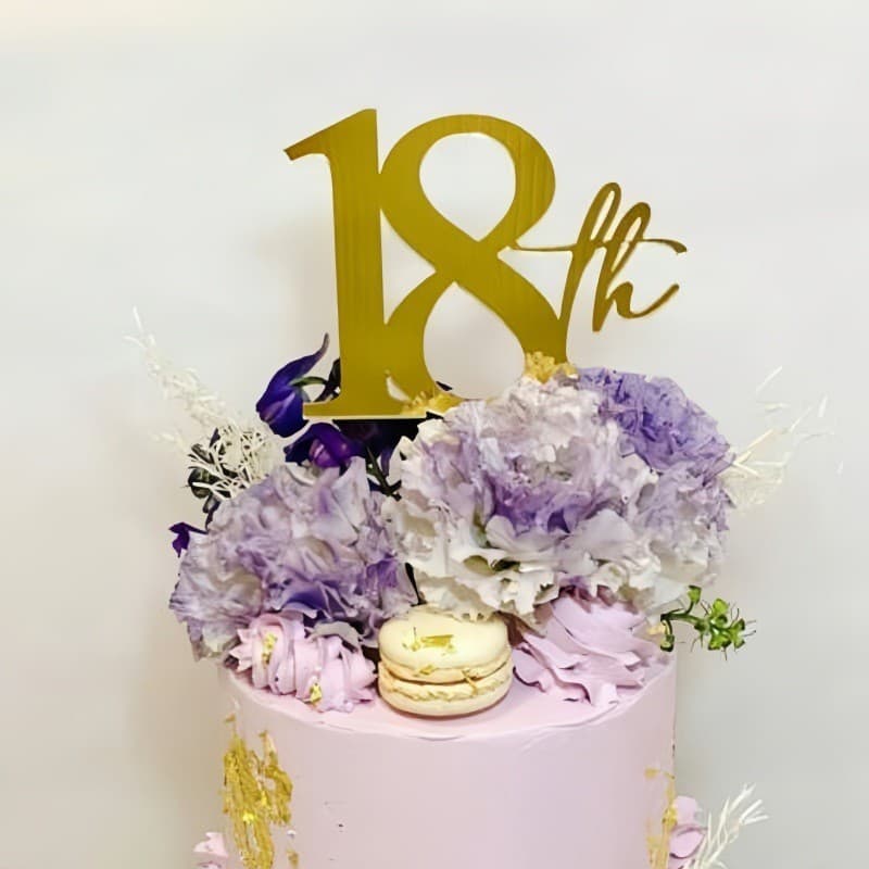 Cross-border Ins Style Number 18 Birthday Cake Topper 18th Anniversary Acrylic Cake Decoration Ornament