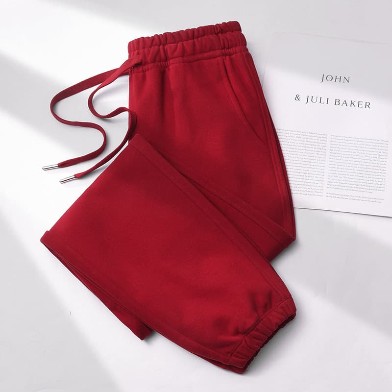 Cotton sweatpants women's autumn and winter 2026 new pure cotton 470g heavy casual winter fleece thickened sweatpants