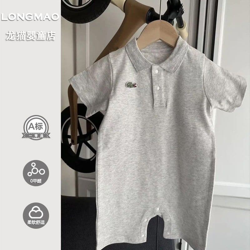 Baby clothes summer thin style super fashionable cute baby cool lapel crawler clothes baby jumpsuit summer clothes