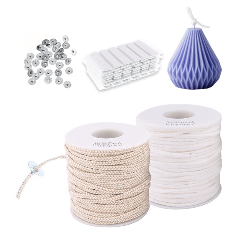 Unwaxed, eco-friendly, smokeless paper core wicks, cotton wicks for DIY molds, one roll of candle wick