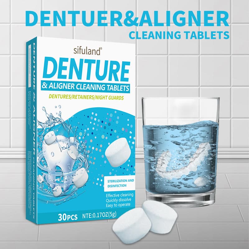 Cross-border Denture Cleaning Tablets, Retainer Cleaning Tablets, Whitening Tartar Stain Cleaning Care, Fresh Breath Effervescent Tablets