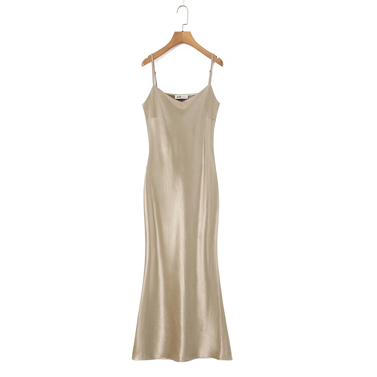 Run Qi Plus Size Pearl Satin Acetate V-Neck Fish Tail Camisole Dress 9010 French Hot Girl Slip Dress