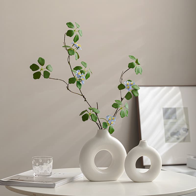 Designer Light Luxury Decorative Art Piece, Artificial Large Vase for Living Room TV Cabinet Side Table Flower Arrangement