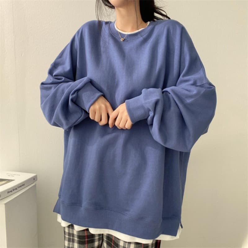 Wholesale Cotton Women's Loose Layered Sweatshirt Korean Style Casual Versatile Student Spring Autumn