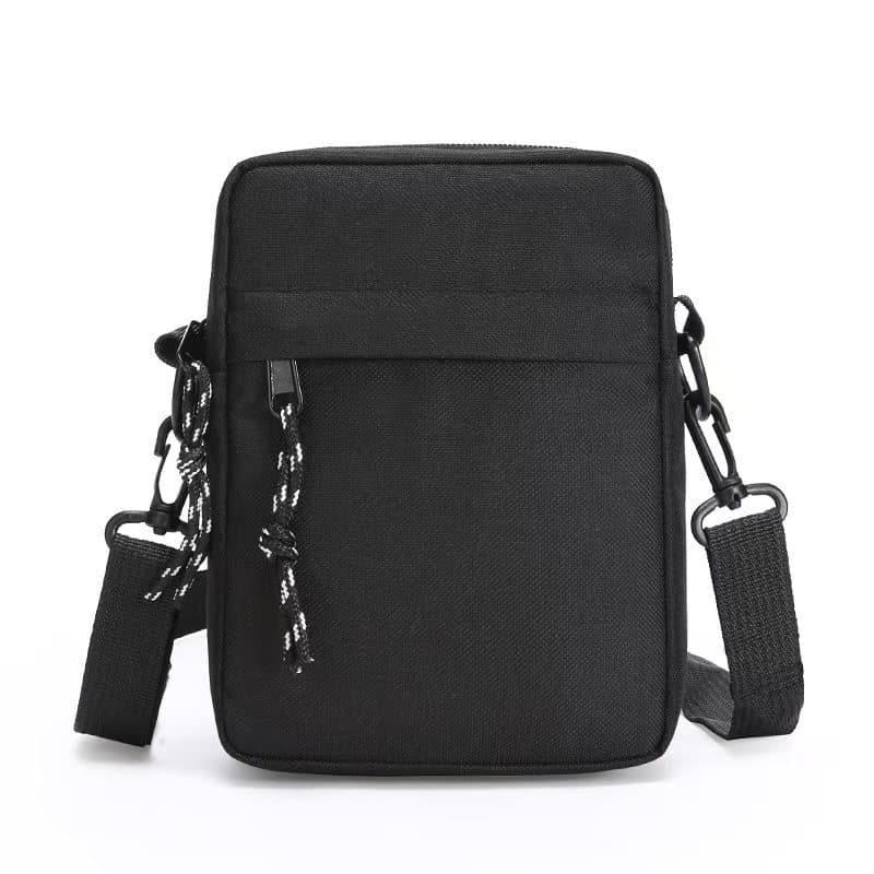 Trendy men's Oxford cloth small wallet, sports cycling backpack, Japanese style crossbody shoulder bag, female fashion student mobile phone bag