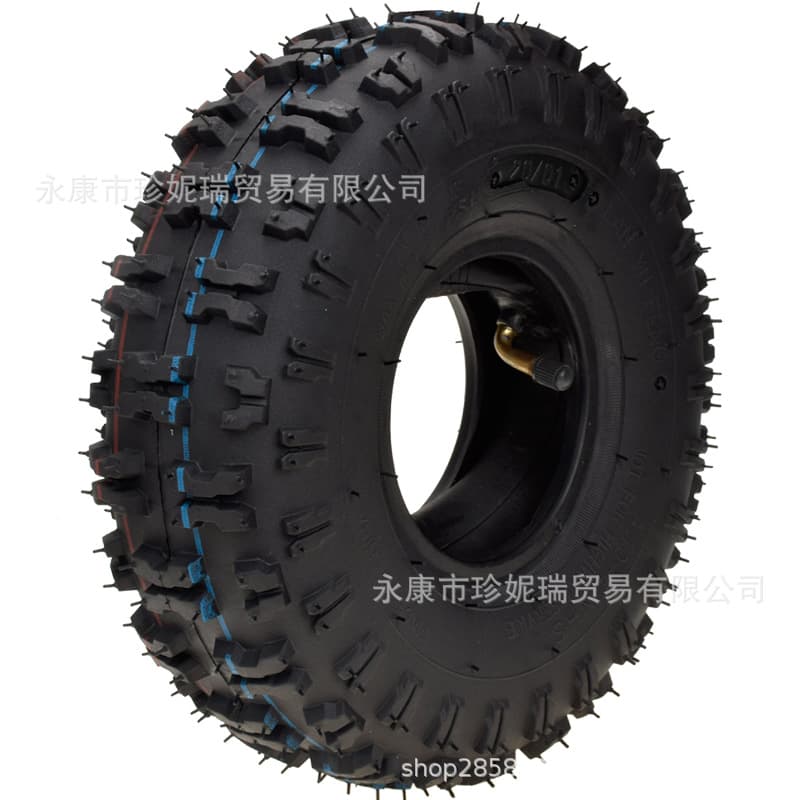 10-inch 4.10/3.50-4 Bent Valve Inner and Outer Tire Flatbed Cart Hand Truck Snow Sweeper 4.10-4 260x85