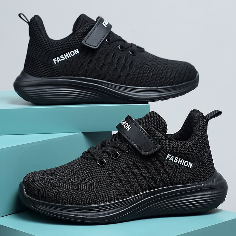 Boys' Sports Shoes Breathable Mesh Running Shoes Cross-border Children's Knit Sports Shoes Trendy Mesh Casual Shoes for Big and Middle Kids