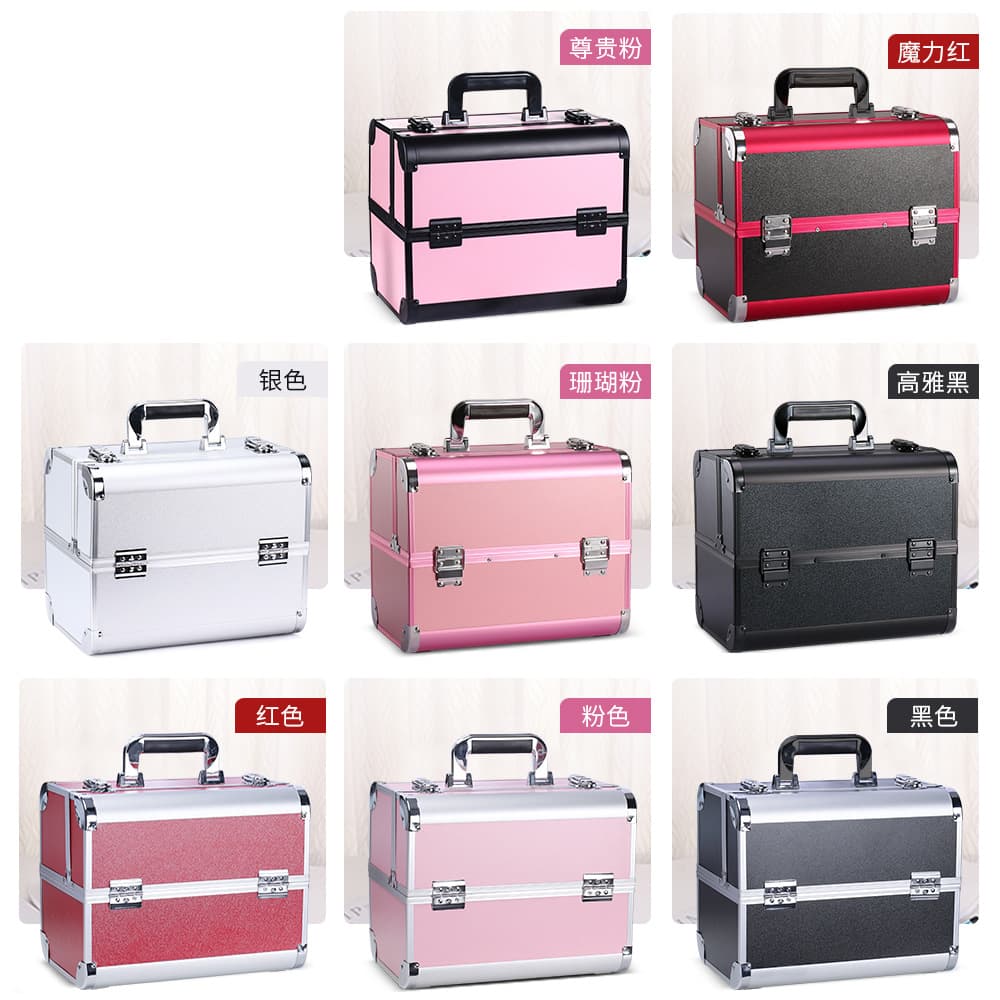 Aluminum Alloy Professional Makeup Case, Beauty and Hairdressing Tattoo and Nail Art Toolbox, Dropshipping, Wholesale