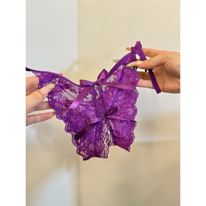 Tie-Down Ultimate Move•Open-Crotch Panties for Women Summer Thin Sexy High-End Seductive New Forbidden Fun Exposure