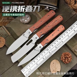 In Stock Cross-border Hot-selling Outdoor Camping Bread Knife Kitchen Knife Multi-functional Camping Gear Portable Fruit Slicing Knife