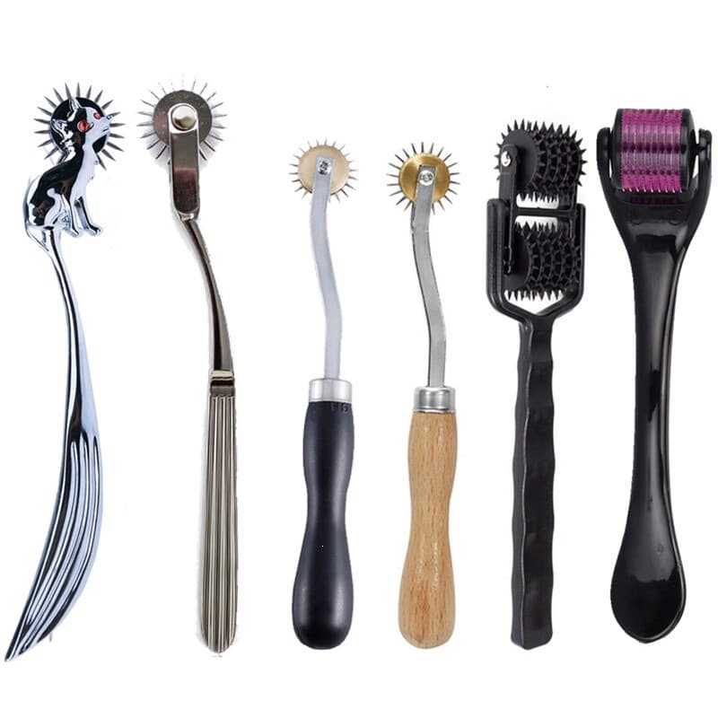 Sensory Roller Adult Sex Toy for BDSM, Nipple Clamps, and Stimulation with Multi-Row Rollers