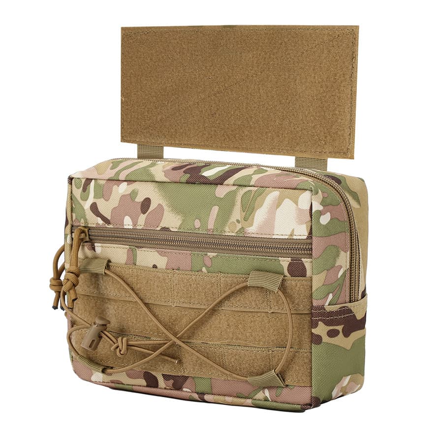 Multifunctional MOLLE hunting vest front utility bag quick-detach abdominal bag outdoor camouflage tool storage bag